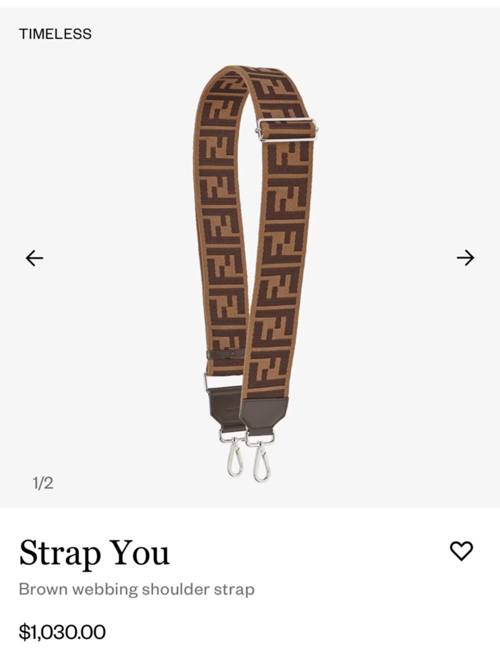 Fendi Tan and Black Strap